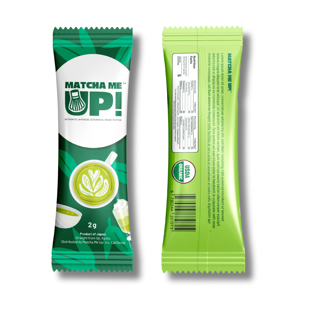 Matcha Me Up!™ – Organic Ceremonial Grade Matcha (25 Stick Packs)