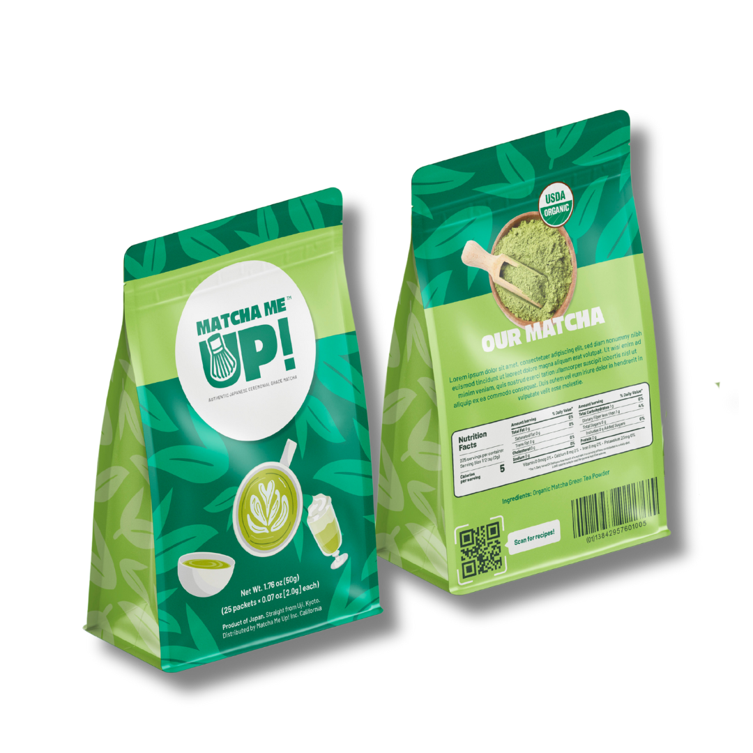 Matcha Me Up!™ – Organic Ceremonial Grade Matcha (25 Stick Packs)